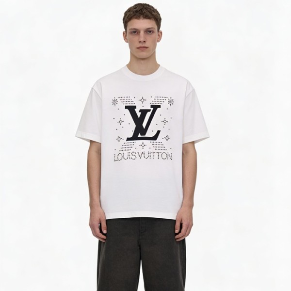 ✨루이비통 남성 라운드 반팔 티셔츠 - Louis vuitton Mens Round Tshirt - lvc13808x