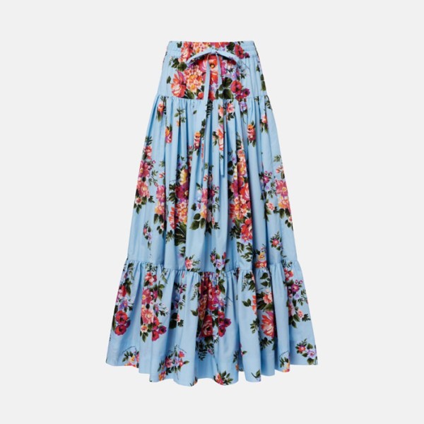 ✨돌체앤가바나 여성 플로럴 포플린 맥시 스커트 - Dolce&Gabbana Womens Floral Poplin Maxi Skirt - doc13816x