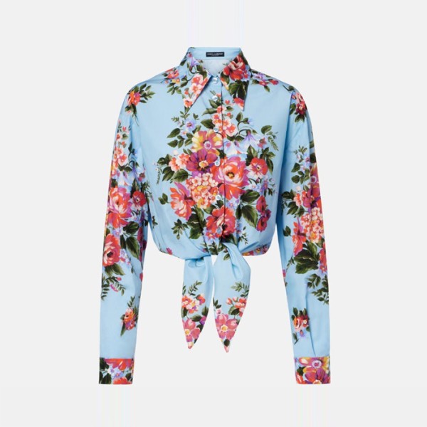 ✨돌체앤가바나 여성 꽃다발 프린트 셔츠 - Dolce&Gabbana Womens Floral Cropped Shirts - doc13817x