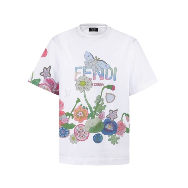 ✨펜디 남성 라운드 반팔 티셔츠 - Fendi Mens Round Tshirt - fec13954x