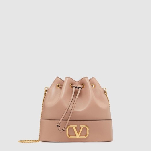 ❤나파 가죽 미니 브이로고 시그니처 버킷 백 - Valentino Womens V-Logo Chain Mini Bucket Bag - vab14862x