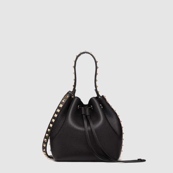 ✨발렌티노 여성 락스터드 가죽 버킷 백 - Valentino Womens Rockstud Leather Bucket Bag - vab14863x