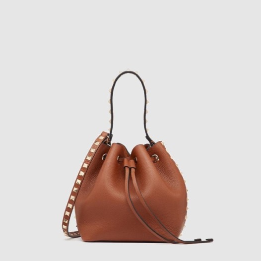 ❤발렌티노 여성 락스터드 가죽 버킷 백 - Valentino Womens Rockstud Leather Bucket Bag - vab14864x