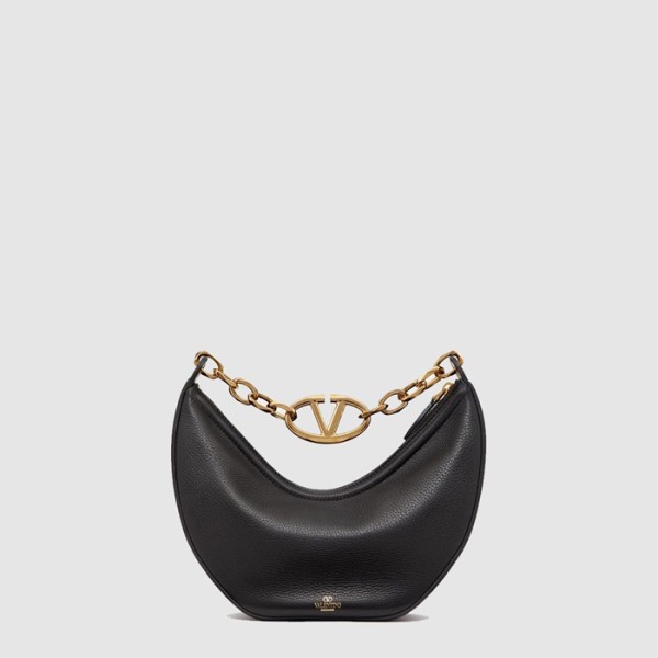 ✨발렌티노 여성 브이로고 문 스몰 체인 호보 백 - Valentino Womens V-Logo Moon Small Chain Hobo Bag - vab14910x
