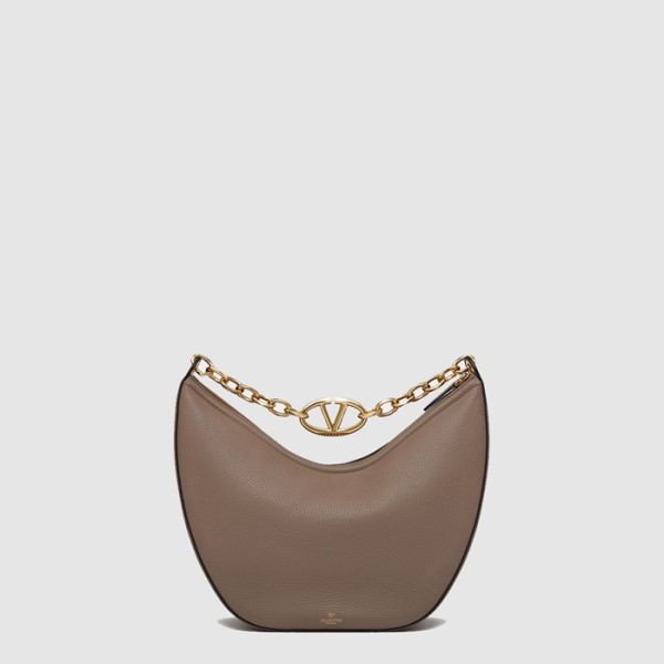 ✨발렌티노 여성 브이로고 문 미디엄 체인 호보 백 - Valentino Womens V-Logo Moon Medium Chain Hobo Bag - vab14911x