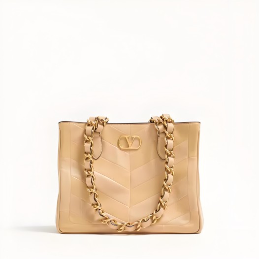 발렌티노 가라바니 라센느 스몰 쇼퍼백 베이지 Valentino Womens