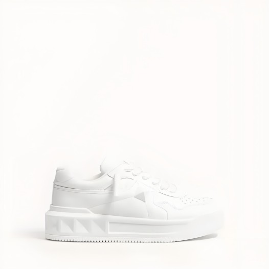 발렌티노 원 스터드 XL 나파 가죽 로우탑 남여 스니커즈-블랙 Valentino