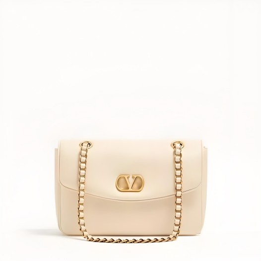 발렌티노 가라바니 주나 나파 레더 미디엄 체인 백 버터 Valentino Womens
