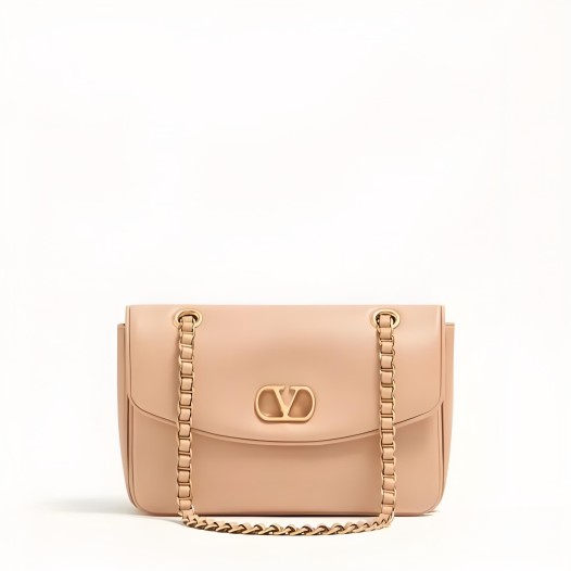 발렌티노 가라바니 주나 나파 레더 미디엄 체인 백 핑크 Valentino Womens