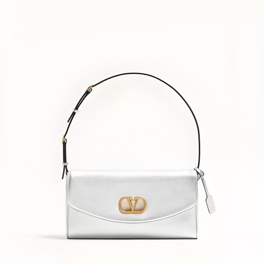 발렌티노 가라바니 드베인 라미네이티드 스몰 숄더백 실버 Valentino Womens