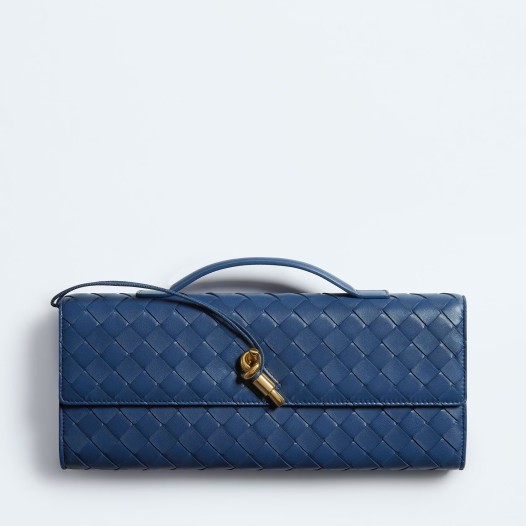 보테가베네타 여성 안디아모 클러치 블루 베네치아  Bottega veneta Womens