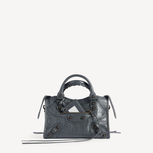 발렌시아가 여성 르 시티 백 미니 볼캐닉 록 브라스 장식  Balenciaga Womens Le City Bag Mini