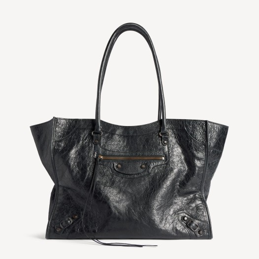 발렌시아가 여성 르 시티 토트백 미디엄 블랙 브라스 장식 Balenciaga Womens Le City Bag Medium