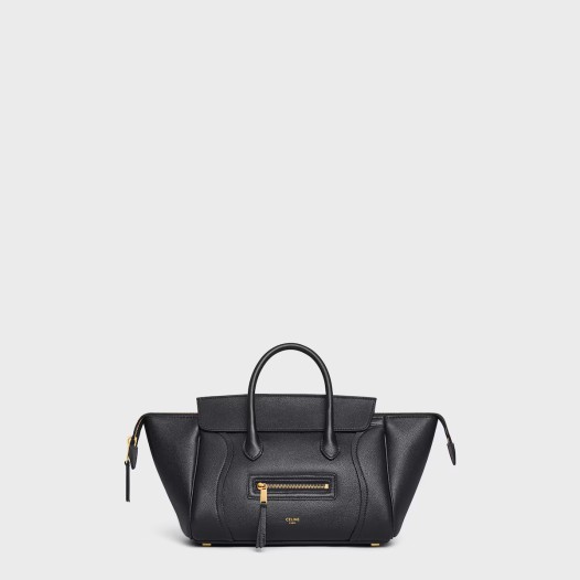 셀린느 리틀 러기지 서플 그레인 카프스킨 블랙 Celine Womens