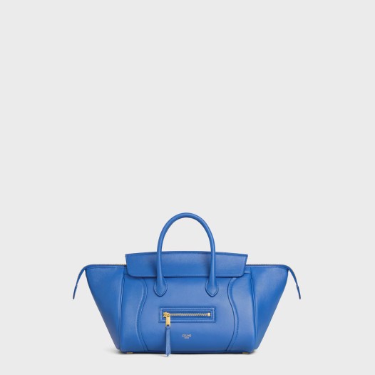 셀린느 여성 리틀 러기지 서플 샤이니 램스킨 옥사이드 블루 Celine Womens Supple Shiny Lambskin