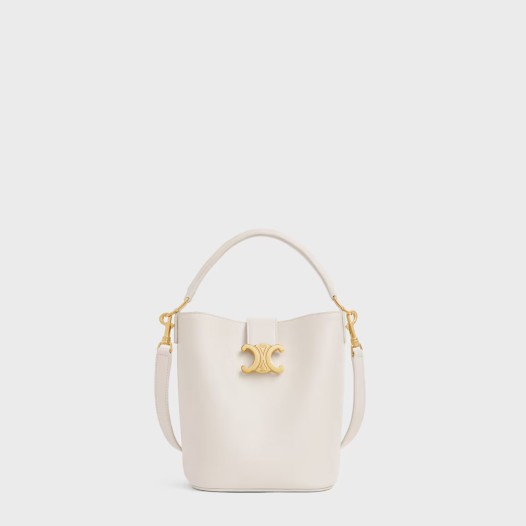 셀린느 여성 고현정 스몰 루이즈 버킷 백 부드러운 카프스킨 라이스 Celine Womens Small Louise Bag