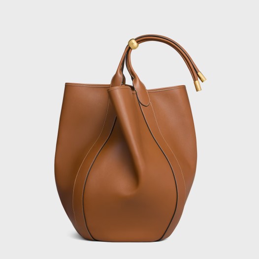 셀린느 라지 드롭 버킷 백 부드러운 서플 카프스킨 탠 Celine Womens Backpack