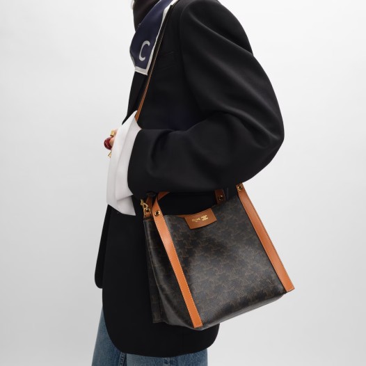 셀린느 스몰 큐브 백 트리옹프 캔버스 & 카프스킨 캔버스 Celine Womens Backpack