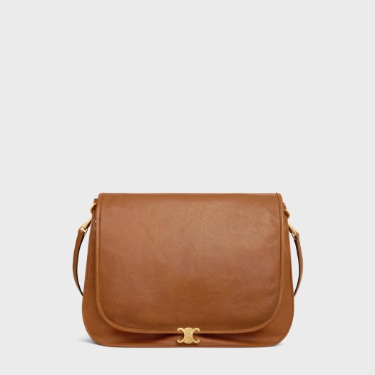 셀린느 남여 소프트 트리옹프 베사체 서플 샤이니 램스킨 탠 Celine Womens Supple Shiny Lambskin