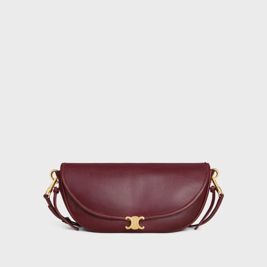 셀린느 여성 리틀 하프 문 소프트 트리옹프 서플 샤이니 램스킨 레드 Celine Womens Little Half Moon Soft Triomphe