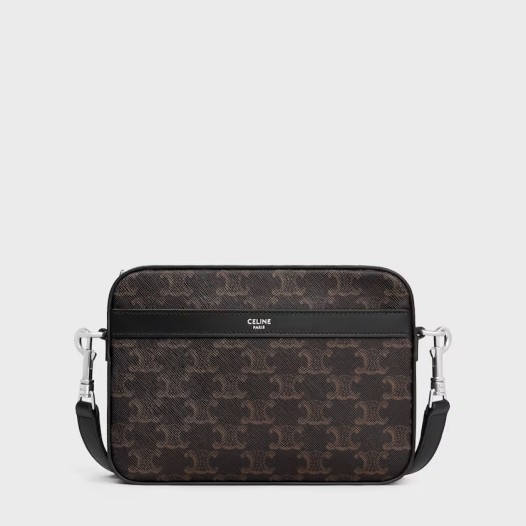 셀린느 남성 스몰 메신저백 트리옹프 캔버스 & 카프스킨 블랙 Celine Bag