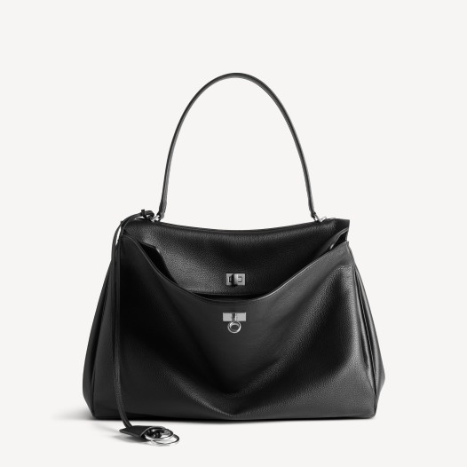 발렌시아가 남성 은장 로데오 그레인드 가죽 핸드백 라지 블랙 Balenciaga men Bag