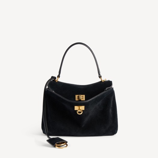 발렌시아가 여성 로데오 근장 핸드백 미니 스웨이드 블랙 Balenciaga Women Bag
