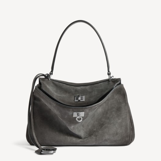 발렌시아가 여성 로데오 은장 스웨이드 핸드백 스몰 스톰 그레이 Balenciaga Women Bag