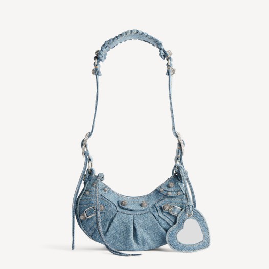 발렌시아가 여성 르 카골 데님 숄더백 XS 데님 Balenciaga Women Bag