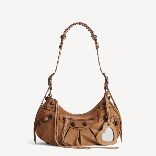 발렌시아가 여성 르 카골 스웨이드 숄더백 스몰 카멜 Balenciaga Women Bag