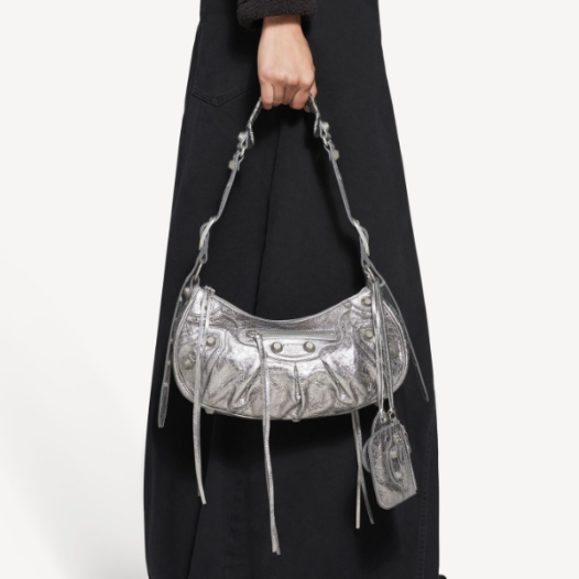 발렌시아가 여성 르 카골 램스킨 숄더백 스몰 실버 Balenciaga Women Bag
