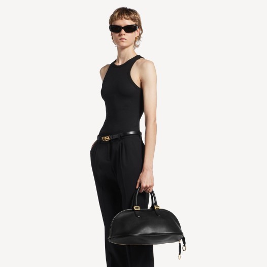 발렌시아가 런웨이 여성 볼레로 볼링백 미디엄 블랙 Balenciaga Women Bag