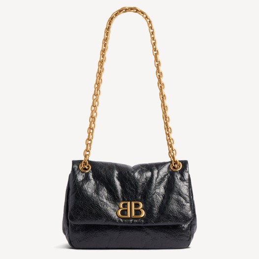 발렌시아가 여성 금장/은장 체인 모나코 백 미니 블랙 Balenciaga Women Bag