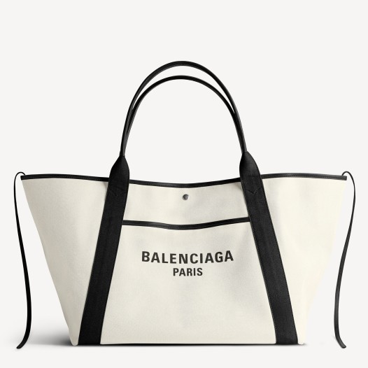 발렌시아가 여성 비아리츠 토트백 라지 내추럴 블랙 Balenciaga Bag