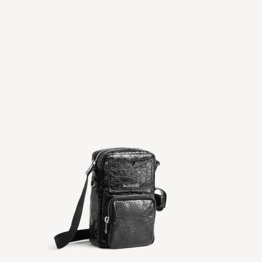 남성 수퍼비지 버티컬 크로스바디백 블랙 Balenciaga Bag