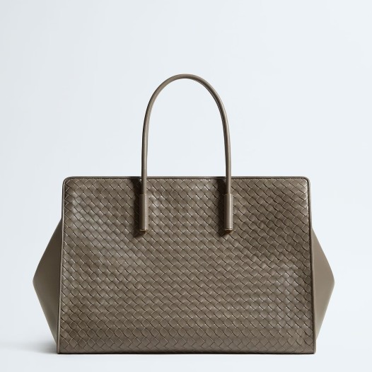 보테가베네타 여성 라지 바바라 토트 백 그레이 Bottega veneta Womens