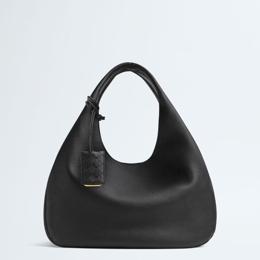 보테가베네타 여성 라지 카프스킨 캄파나 블랙 Bottega veneta Womens