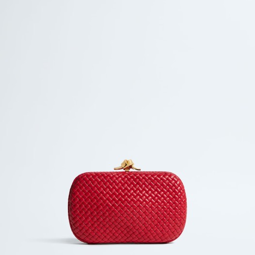 보테가베네타 여성 소프트 놋 클러치 딥 레드 Bottega veneta Bag