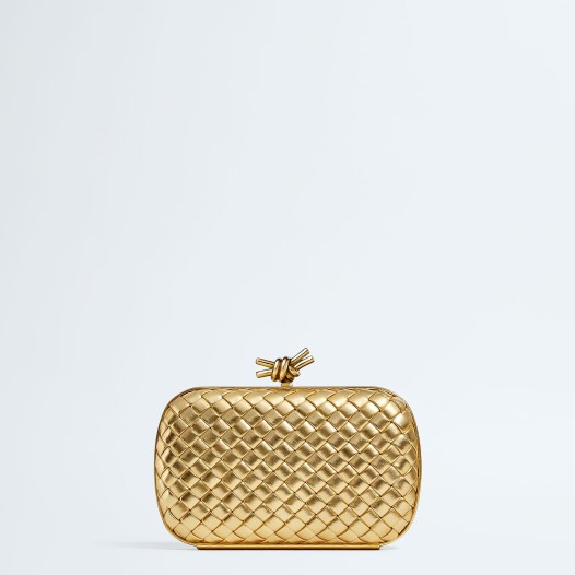 보테가베네타 여성 소프트 램스킨 놋 클러치 골드 Bottega veneta Bag