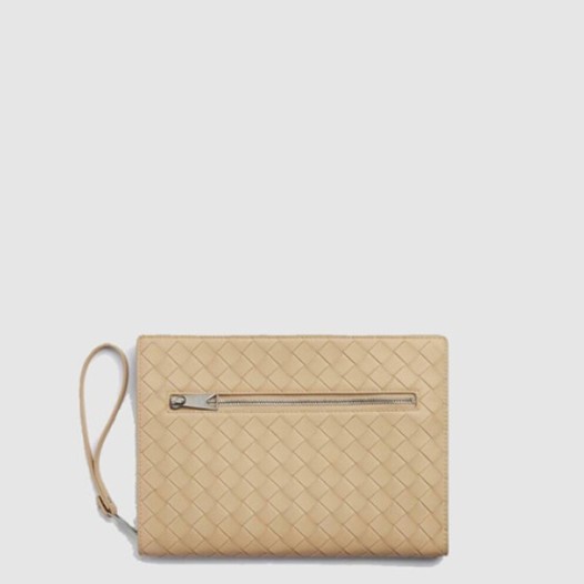 ★보테가베네타 남성 스몰 인트레치아토 손목 스트랩 도큐먼트 케이스 베이지 Bottega Veneta Mens Beige Clutch