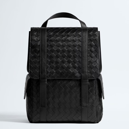 보테가베네타 남성 인트레치아토 백 투 스쿨 백팩 블랙 Bottega veneta Mens Back to School Backpack