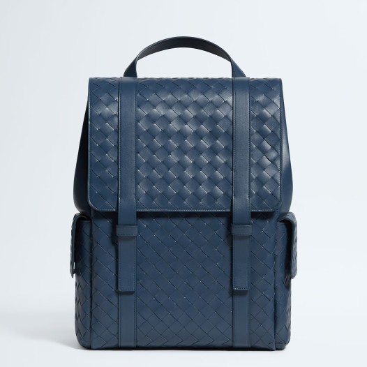 보테가베네타 남성 인트레치아토 백 투 스쿨 백팩 다크블루 Bottega veneta Mens Back to School Backpack