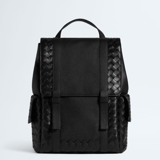 보테가베네타 남성 인트레치아토 백 투 스쿨 백팩 블랙 Bottega veneta Mens Back to School Backpack