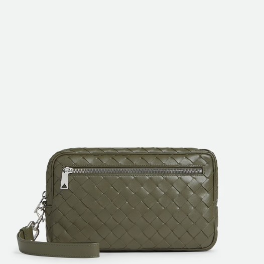 보테가베네타 남성 인트레치아토 손목 스트랩 파우치 크로커다일 Bottega Veneta Mens Choco Pouch