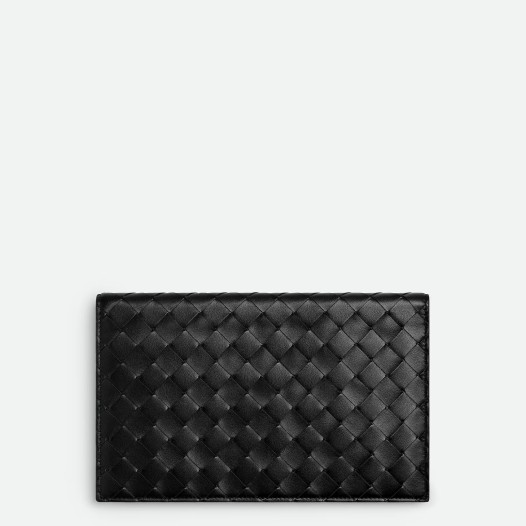 보테가베네타 남여 인트레치아토 체크인 오거나이저 파우치 여권지갑 블랙 Bottega Veneta Mens Pouch