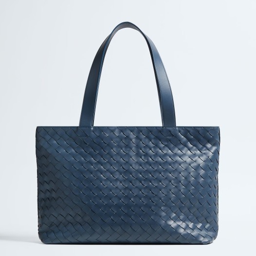 보테가베네타 남성 스몰 인트레치아토 지퍼 토트 백 다크블루 Bottega veneta Mens Large Intrecciato Zipper Tote Bag