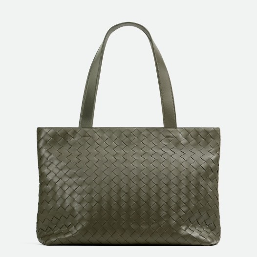 보테가베네타 남성 스몰 인트레치아토 지퍼 토트 백 크로커다일 Bottega veneta Mens Large Intrecciato Zipper Tote Bag
