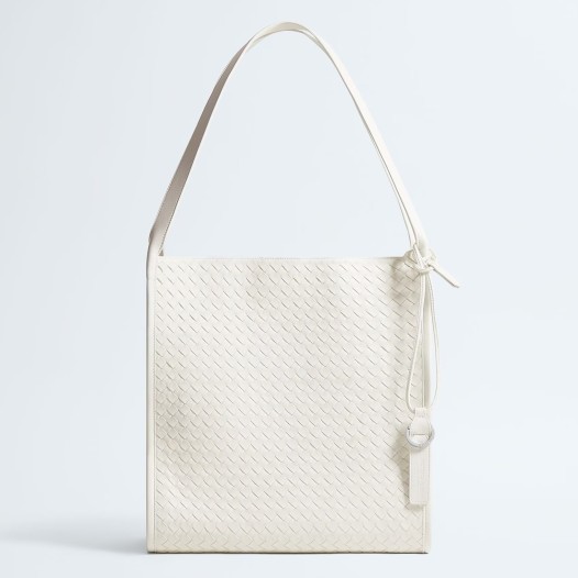 보테가베네타 남성 인트레치아토 나파 가죽 코리에레 토트 백 알라바스터 Bottega veneta Mens Bag