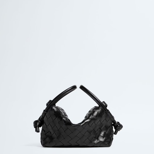 보테가베네타 여성 스몰 숄더 탑 핸들 루프 백 블랙 Bottega veneta Bag