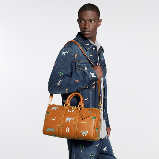 루이비통 남성 키폴 반둘리에 35 x 더 다즐링 리미티드 M27994 Louis vuitton Mens Keepall Bandoulière 35 x The Darjeeling Limited-탄